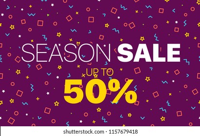 Abstract color sale banner template. Vector illustration