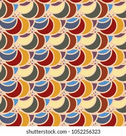 Abstract color seamless circles pattern for new background.