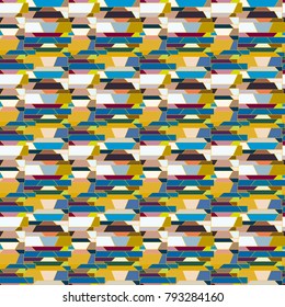 Abstract color seamless geometric pattern for new background.