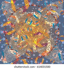 Abstract color seamless pattern for background texture.