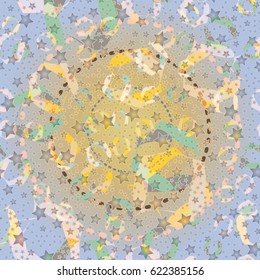 Abstract color seamless pattern for background texture.