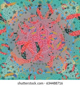 Abstract color seamless pattern for background texture.