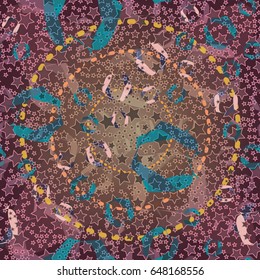 Abstract color seamless pattern for background texture.