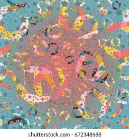 Abstract color seamless pattern for background texture.