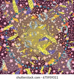 Abstract color seamless pattern for background texture.