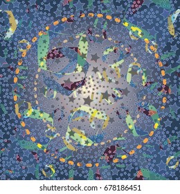 Abstract color seamless pattern for background texture.