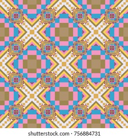 Abstract color seamless pattern for background texture.