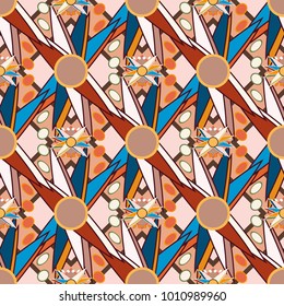 Abstract color seamless pattern for new background.