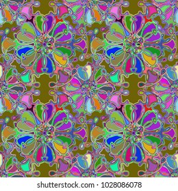Abstract color seamless pattern for new background.