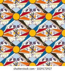 Abstract color seamless pattern for new background.