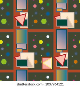 Abstract color seamless pattern for new background.