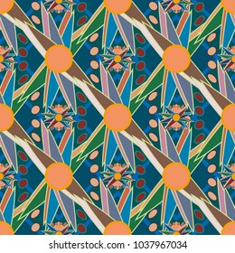 Abstract color seamless pattern for new background.