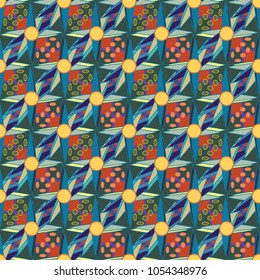 Abstract color seamless pattern for new background.