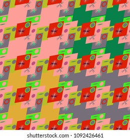 Abstract color seamless pattern for new background.