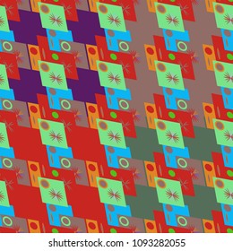 Abstract color seamless pattern for new background.