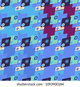 Abstract color seamless pattern for new background.