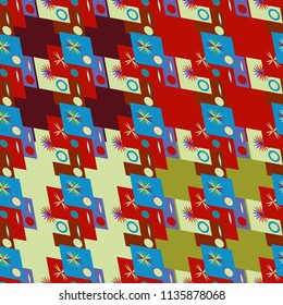 Abstract color seamless pattern for new background.