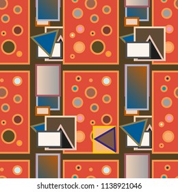 Abstract color seamless pattern for new background.