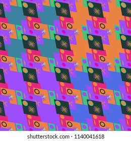 Abstract color seamless pattern for new background.