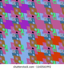 Abstract color seamless pattern for new background.
