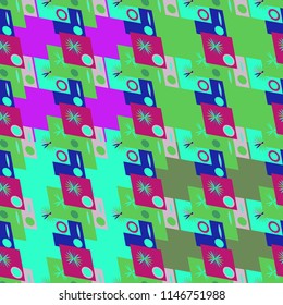 Abstract color seamless pattern for new background.