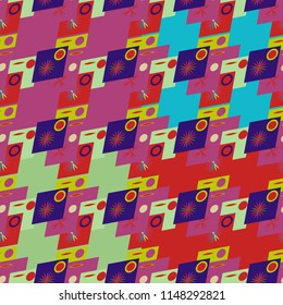 Abstract color seamless pattern for new background.