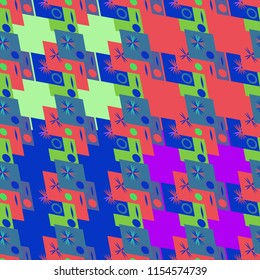 Abstract color seamless pattern for new background.