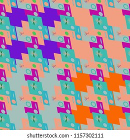 Abstract color seamless pattern for new background.