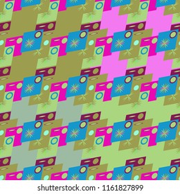 Abstract color seamless pattern for new background.