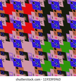 Abstract color seamless pattern for new background.