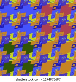 Abstract color seamless pattern for new background.