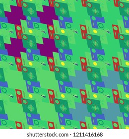 Abstract color seamless pattern for new background.