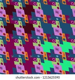 Abstract color seamless pattern for new background.