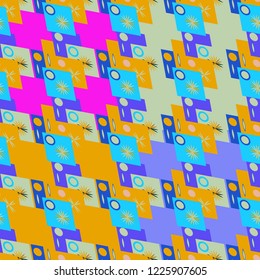 Abstract color seamless pattern for new background.