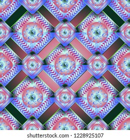 Abstract color seamless pattern for new background.