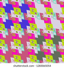 Abstract color seamless pattern for new background.