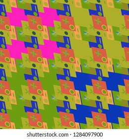 Abstract color seamless pattern for new background.