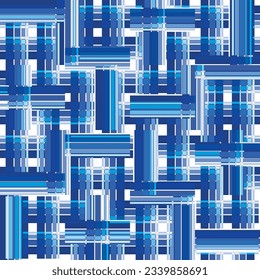 Abstract color seamless pattern for new background. Beautiful cover, packaging and surface texture geometric pattern design. indigo blue theme textile pattern.