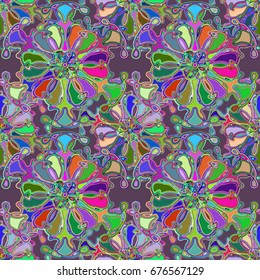 Abstract color seamless pattern for new background.