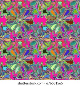 Abstract color seamless pattern for new background.