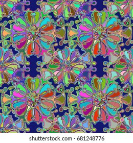 Abstract color seamless pattern for new background.