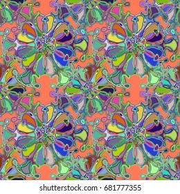Abstract color seamless pattern for new background.