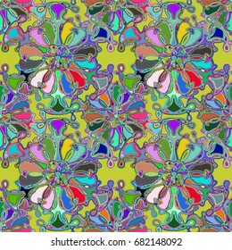 Abstract color seamless pattern for new background.