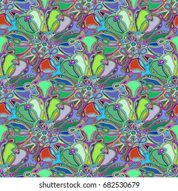 Abstract color seamless pattern for new background.