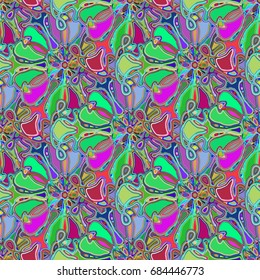Abstract color seamless pattern for new background.