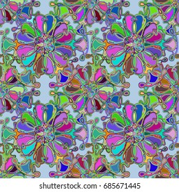 Abstract color seamless pattern for new background.