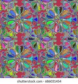 Abstract color seamless pattern for new background.
