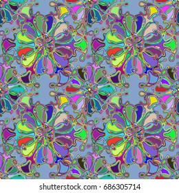 Abstract color seamless pattern for new background.