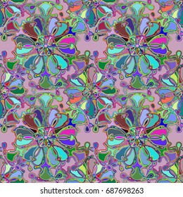 Abstract color seamless pattern for new background.