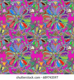 Abstract color seamless pattern for new background.